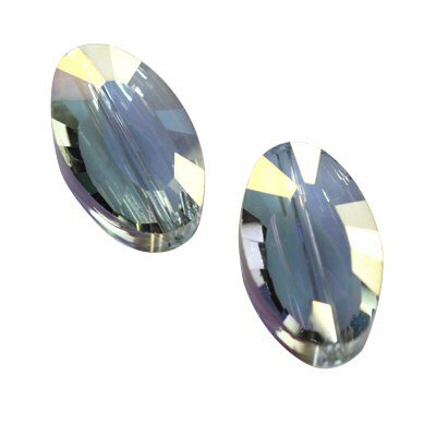 pērle ovāla slīpēta 13x22mm sudraba AB - j10666