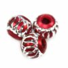 pērle apaļa 6mm alumīnija bordo - f7985