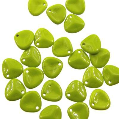 piekariņš lapa Petal 8x7mm olīvu zaļš "Olive Green" (24gab) Čehija - j3129