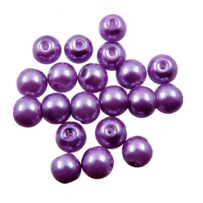 pērle apaļa 8mm (20gab) violeta - k1014