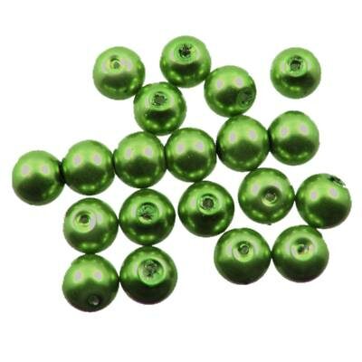 pērle apaļa 8mm (20gab) g.zaļa - k1011