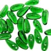 pērlītes Chilli 4x11mm t.zaļas "Crysolite green" (24gab) Čehija - j3114