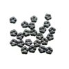 pērle puķe 5mm Forget-Me-Not hematīta melna "Hematite" (24gab) Čehija - j3208