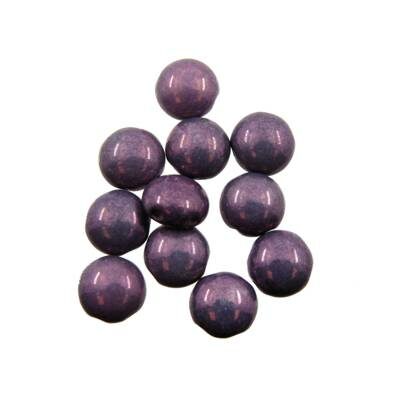kabošons 8mm 2-caurumu Candy Metallic Bronze Violet (12gab) Čehija - j3251