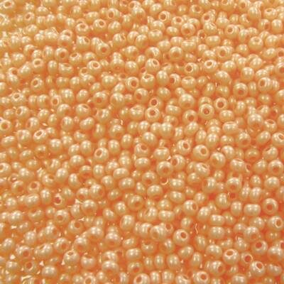 pērlītes N11 oranžas pērļainas "Orange terra pearl" (25g) Čehija - j1392