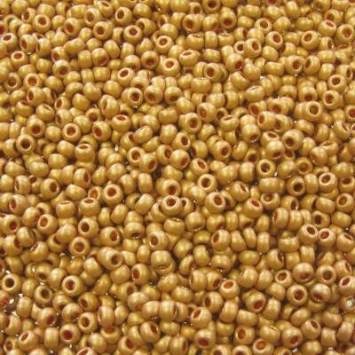 pērlītes N10 t.zelta matētas "Dark Gold matt" (25g) Čehija - j1456