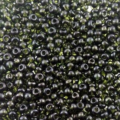 pērlītes N10 t.zaļas caursp. "Dark Olivine" (25g) Čehija - j274