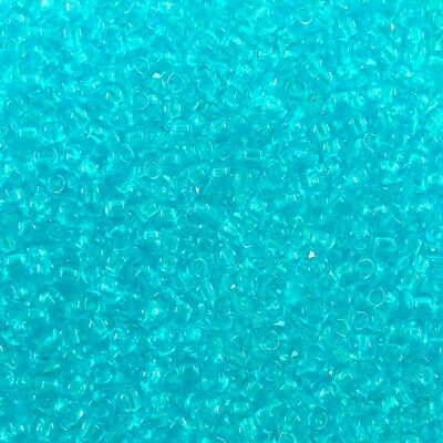 pērlītes N11 zilas caursp. "medium Aquamarine" (25g) Čehija - j235