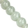 pērle apaļa 4mm stikla Candy Jade (50gab) pelēka - f15072