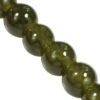 pērle apaļa 6mm stikla Candy Jade (30gab) zaļa - f15038