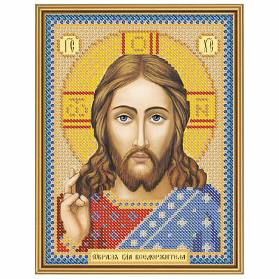 audums izšūšanai ikona "Kristus Pestītājs" 13x18cm gabardīna - nbis5001