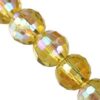 pērle apaļa slīpēta 8mm Disko 96 dzeltena AB (12gab) - f14844