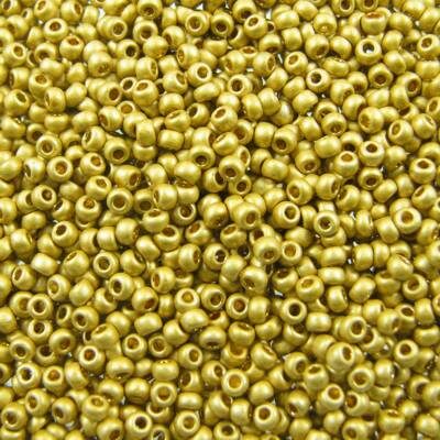 pērlītes N10 zelta "Citrine Gold Metallic" (25g) Čehija - j1612