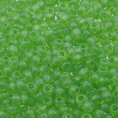 pērlītes N10 olīvu zaļas caursp. matētas "Olive Green" (25g) Čehija - j1625