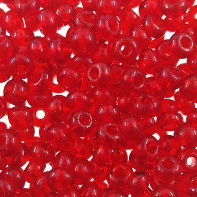 pērlītes N6 t.sarkanas caurspīdīgas "Siam Ruby" (25g) Čehija - j313