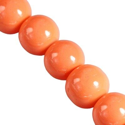 pērle apaļa 4mm (50gab) oranža Oriole Panacolor™ - f16437