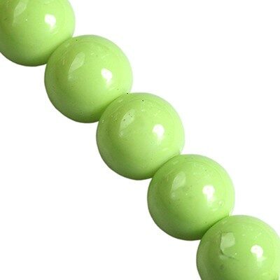 pērle apaļa 6mm (30gab) zaļa LettuceGreen Panacolor™ - f16474