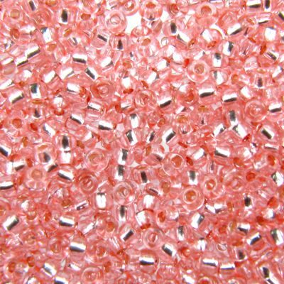 pērlītes N9 rozā ar spoguli "Pink silver lined" (25g) Čehija - j1678