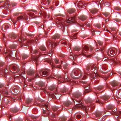 pērlītes N7 rozā metāliskas "Pink terra metallic" (25g) Čehija - j1683