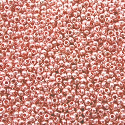 pērlītes N10 rozā metāliskas "Pink terra metallic" (25g) Čehija - j1728
