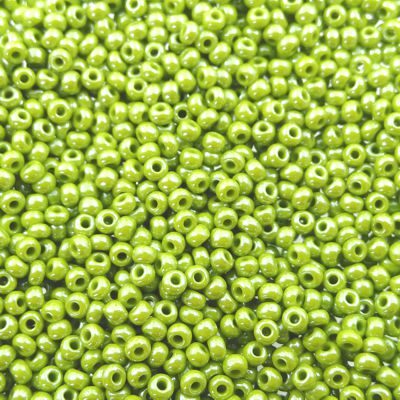pērlītes N10 pērļu zaļas "Green Sfinx" (25g) Čehija - j1722
