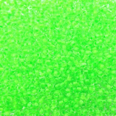 pērlītes N10 Neon green lined (25g) Čehija - j1703