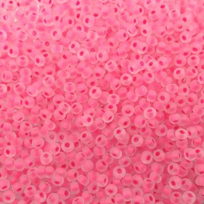 pērlītes N10 crystal Neon Pink lined matt (25g) Čehija - j1707