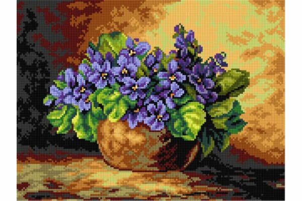 audums izšūšanai 30x40cm (kanva) ORCHIDEA  - akan2889