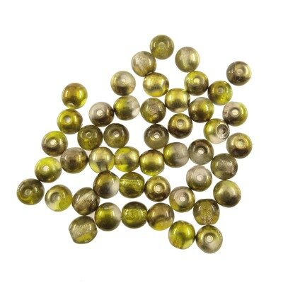 pērle apaļa 4mm (50gab) Crystal Sunny Magic Gold