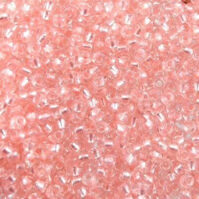 pērlītes N10 Crystal Pink lined (25g) Čehija - j1819