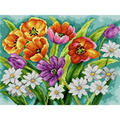 audums izšūšanai 30x40cm (kanva) ORCHIDEA  - akan2538