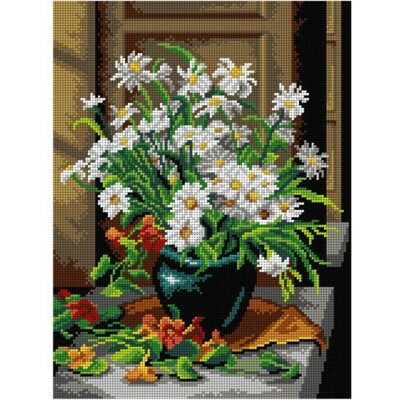 audums izšūšanai 30x40cm (kanva) ORCHIDEA  - akan3105