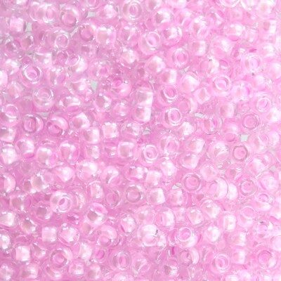 pērlītes N9 Crystal Pink lined Sfinx (25g) Čehija - j1851