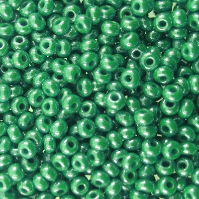pērlītes N9 zaļas pārklātas "Green Sfinx" (25g) Čehija - j1868