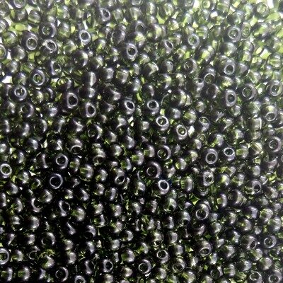 pērlītes N11 t.zaļas caursp. "Dark Olivine" (25g) Čehija - j1885