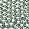 pērle apaļa 4mm (50gab) Aluminium Silver