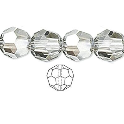 pērle apaļa slīpēta 12mm Crystal - k1474