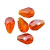 pērle lāse slīpēta 12x8mm Orange Crystal