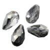 pērle lāse slīpēta 16x10mm Metallic Silver Crystal - k1520