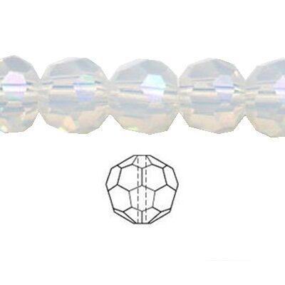 pērle apaļa slīpēta 12mm Opal Crystal