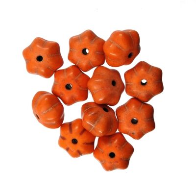 pērle ķirbis Magnesite 7x12mm (12gab) oranža