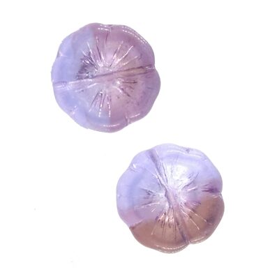 pērle puķe 14x14mm violeta
