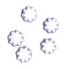 pērle puķe 9mm balta/violeta