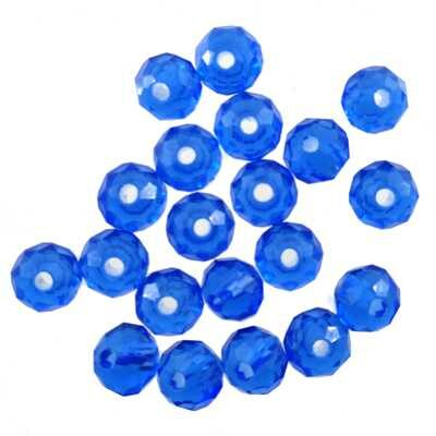 pērle apaļa plakana slīpēta 4.5x6mm (20gab) zila - k1668
