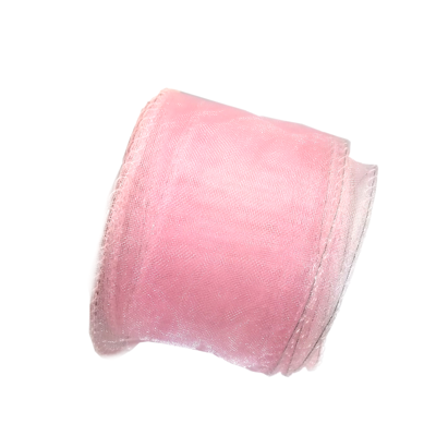 lente organzas 40mm rozā (1m) - lente42
