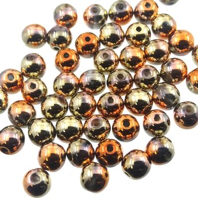 pērle apaļa 4mm (50gab) Crystal California Gold Rush