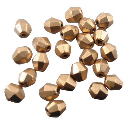 pērle slīpēta /Sun Shape 5mm zelta matētas "Aztec Gold" (24gab) Čehija - c212