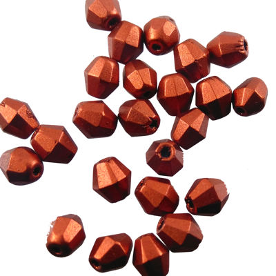 pērle slīpēta /Sun Shape 5mm brūna metāliska matēta "d.Copper soft" (24gab) Čehija - c213