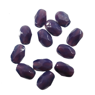 pērle ovāla ugunsslīpēta 7x5mm (12gab) opāla violeta