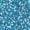 pērlītes N8 zilas ar spoguli "Blue 3 dyed silver lined" (25g) Čehija - j1969